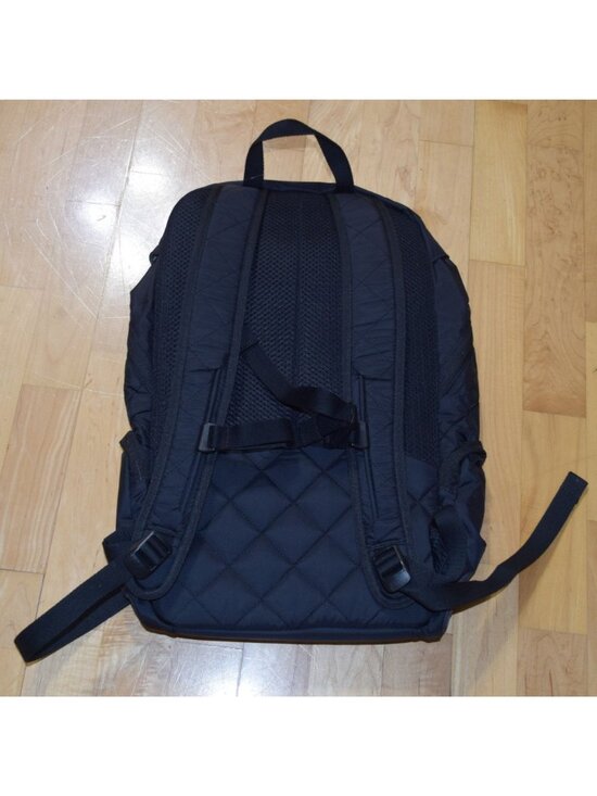 NEW Eddie Bauer Kinzie Quilted Rucksack Backpack Black Lightweight Travel